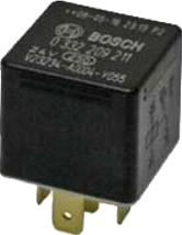 Minirelä, 24V, 20A/10A, växlande