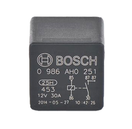 Minirelä, 12V, 30A, slutande