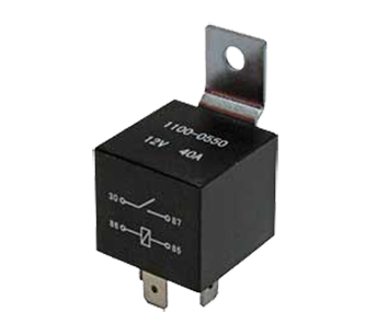 Minirelä, 12V 40A, slutande, 4-pin