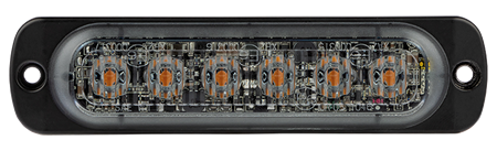 ST6 Dark, 6LED, horisontell, Gul, XA2, DV