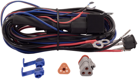Extraljuskablage för 1 ljus, med relä och 3-pol DT, brytare