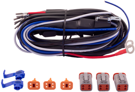 Extraljuskablage för 3 ljus, med relä och 4-pol DT