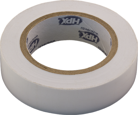 Isoleringstejp, Vit, 10m x 15mm, 10-pack