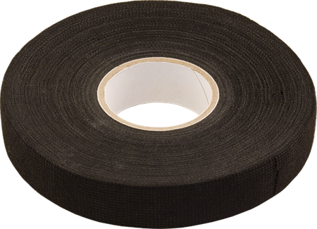 Textiltejp, 25m x 19mm, 0,25mm, Svart