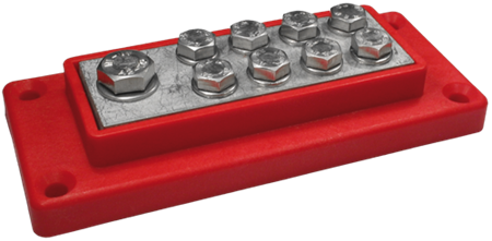 Kopplingsplint 1x70 + 8x16mm, Röd