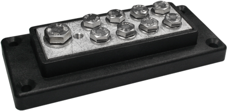 Kopplingsplint 1x70 + 8x16mm, Svart