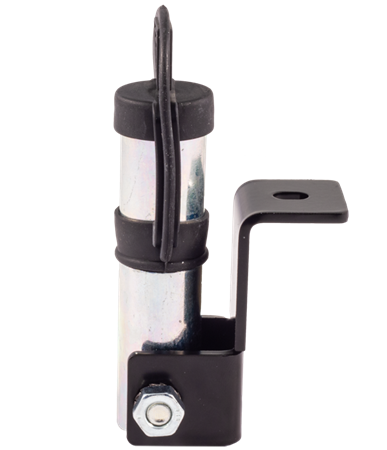 Takbågsfäste fällbart för stångmonterat varningsljus, ink stång, svart