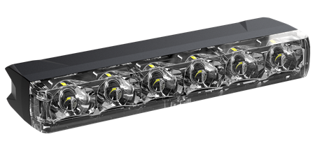 Backljus/varningsljus ED6, Gul/Vit, 6-LED, R148, DV