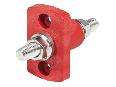 Kopplingsplint 1xM10, Röd