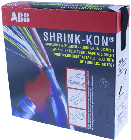 Krympslang med lim, 3:1, ID=6.0mm, svart, box, L=3.5m
