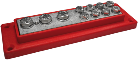 Kopplingsplint 3x50 + 8x16mm, Röd