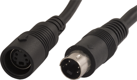Förlängningskabel 10m, Mini-DIN (hona) till Mini-DIN (hane)