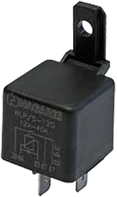Minirelä, 12V, 40A, slutande, diod, fästöra