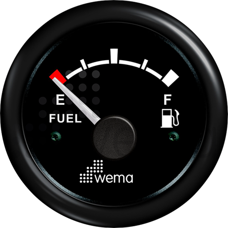 Bränsleinstrument 240-30 ohm, svart