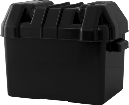 Liten batterilåda med spännband