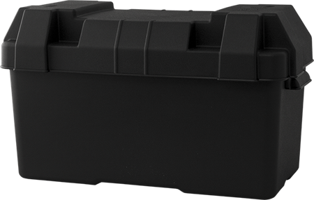 Stor batterilåda med spännband