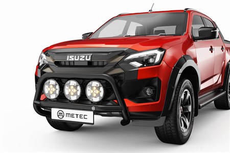 Frontbåge Isuzu D-Max 2025+, för 3 extraljus Svart