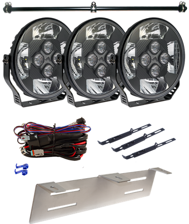 Extraljuskit, 3-pack, 9" OPTIBEAM Gen III Nin9