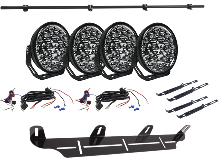 Extraljuskit, 4-pack, W-light W9 Phoenix 9", Extraljus, 160W, DV