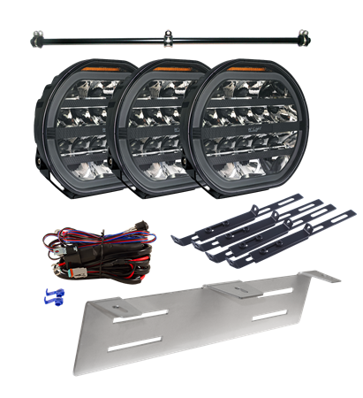 Extraljuskit, 3-pack, W-light Fury 9" LED