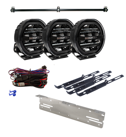 Extraljuskit, 3-pack, W-light Fury 7" LED