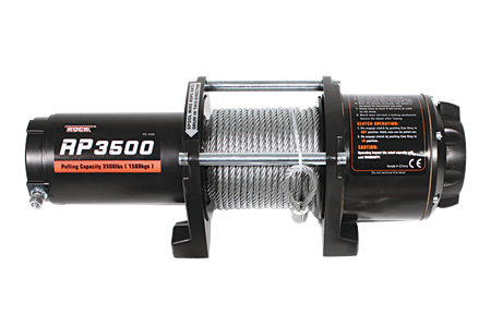 IronX, 12V elektrisk vinsch 1589kg, stålvajer 12,8m