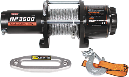 IronX, 12V elektrisk vinsch 1589kg, syntetlina 12,8m