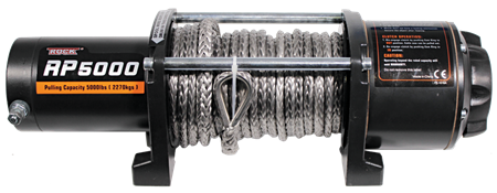 IronX, 12V elektrisk vinsch 2268kg, syntetlina 12m