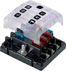 Säkringshållare, ATC 6-poligt