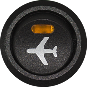 Brytare, 12V, ICAO, belyst