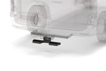 Bakre fotsteg, 600mm Svart