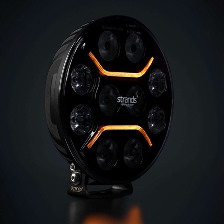 DARK KNIGHT intense extraljus 9", vit/orange pos.