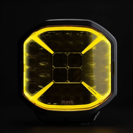 SIBERIA X extraljus 9", vit/orange pos., Hello Funk., DT-4pin