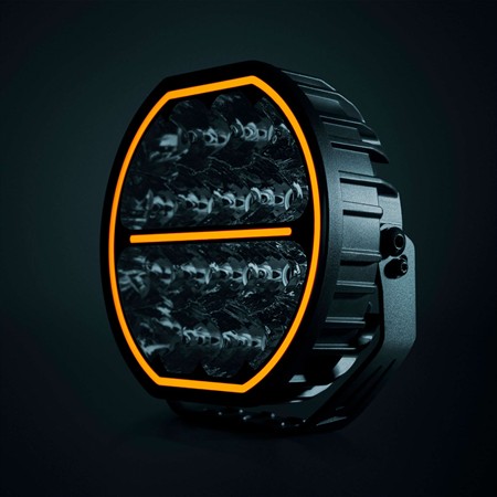 Big Energy extraljus 9", vit/orange pos., optimized beam