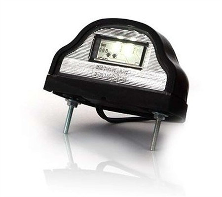 Nummerskyltsbelysning 2 LED, svart, 10-32V, IP66/68
