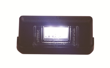 Nummerskyltsbelysning vit 4 LED, svart, 10-32V, IP66/69