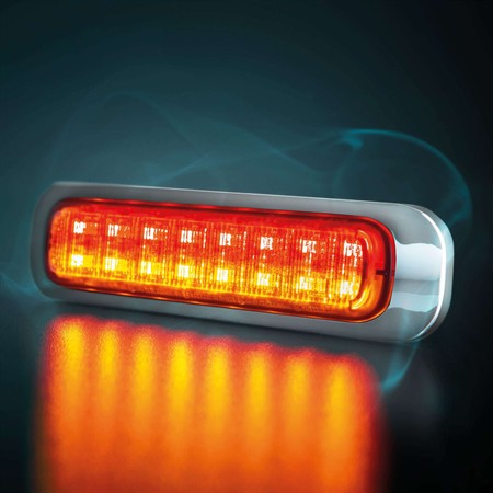 DARK KNIGHT 3 funk. bakljus mörk lins lång 129mm, Bak/Broms/Blinker, I