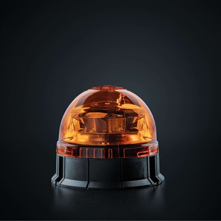 Big Energy roterande varningsljus orange lins planmontage, 12-24V, 3 b