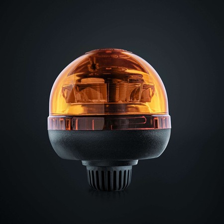 Big Energy roterande varningsljus orange lins stångmontage, 12-24V, 3