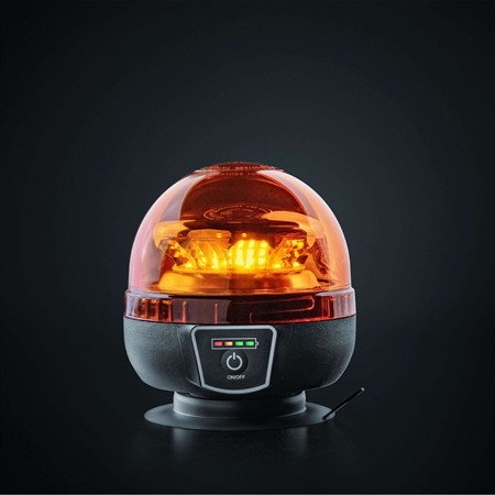 Big Energy portabel roterande varningsljus orange lins, USB-C/Cigg Plu