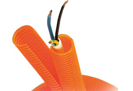 Skyddsslang dubbelmantlad, NW14, ID=12,5mm / YD=18,5mm, orange