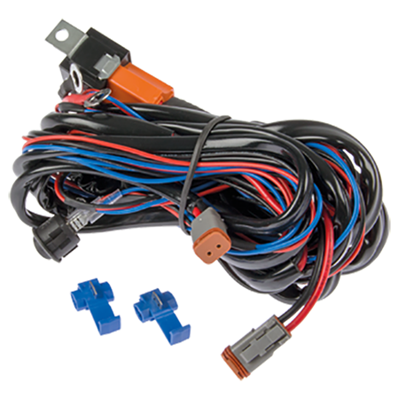 Extraljuskablage för 2 ljus, med relä och 2-pol DT, brytare, HD