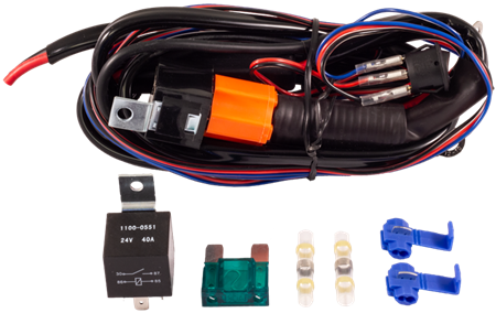 Extraljuskablage för 1 ljus, med relä, brytare, HD