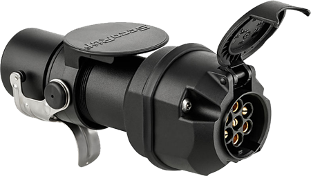 Spänningsreduceradapter 15-pol lastbil/7-pol personbil, 24V >12V