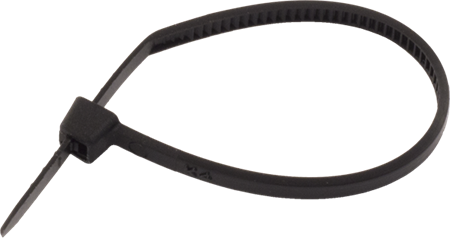 Buntband, 98x2.5mm, 100 st, svart